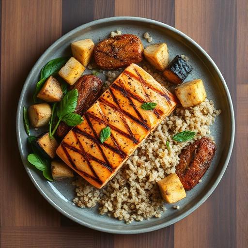 Grilled Salmon & Quinoa